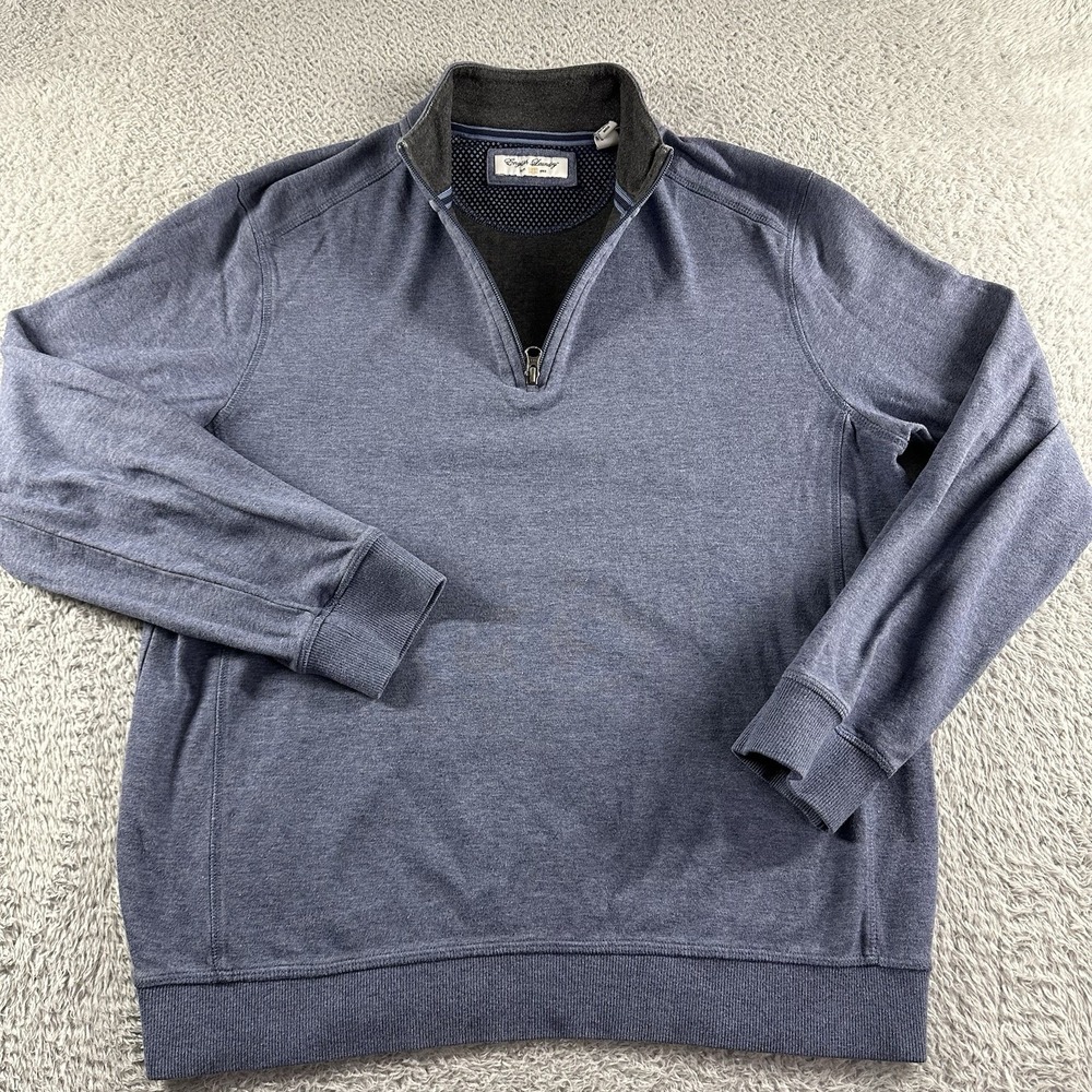 English Laundry 1/4 Zip Sweater Jumper‎ Mens Medium Blue Office Work Golf